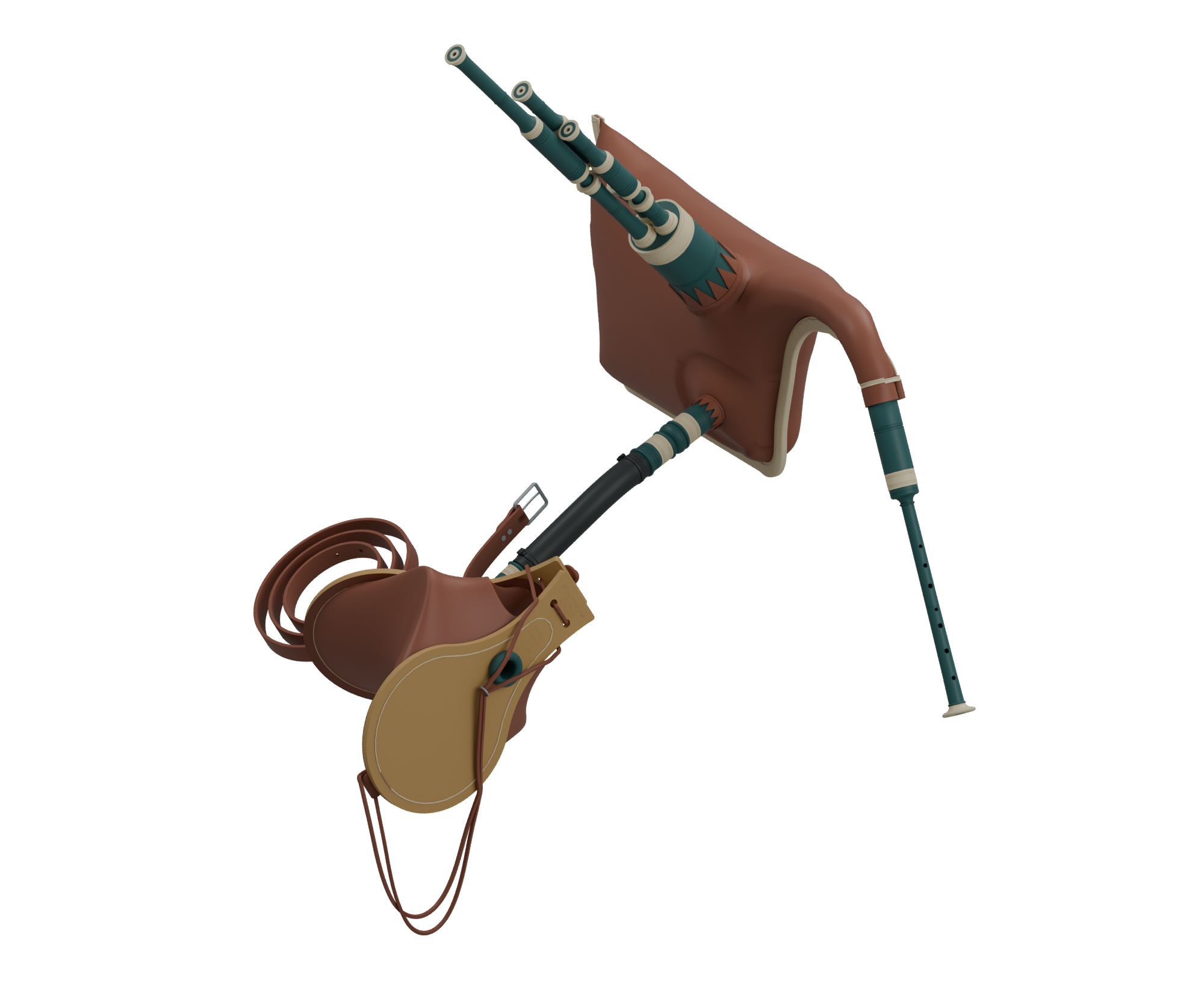 3D assembly illustration. The complete instrument includes materials and parts you must source separately.